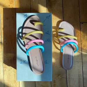 indigo rd. rainbow sandal slide